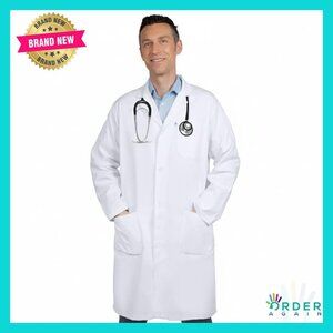 Unisex Lab Coat Professional Classic Fit Cotton Twill Medical Science Student